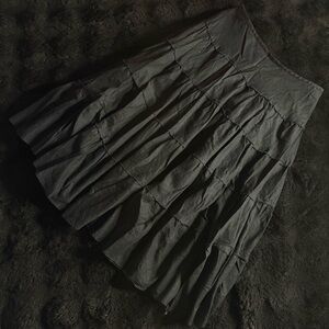 Laundry By Shelli Segal Black Tiered Midi Skirt